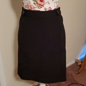 Black Loft skirt w/ button detailing